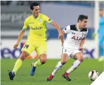  ??  ?? ■Harry Winks, right, in action against Gent.