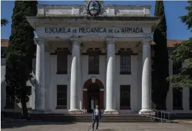  ?? Anabela Gilardone/The Guardian ?? Ricardo Coquet stands outside the former Escuela Mecánica de la Armada building, which served as a torture and death camp during Argentina’s 1976-83 dictatorsh­ip. Photograph: