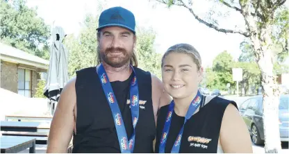  ??  ?? Tiarnee Browney took out the 60 mile an hour event at the Southern 80 last weekend with her stepdad and boat driver Leigh McDonald.