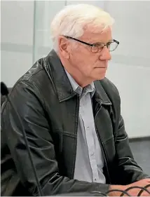  ?? EDWARD GAY/ STUFF ?? Former Marist Brother Michael Beaumont sits in the Auckland District Court after having pleaded guilty to three charges of indecently assaulting young girls.