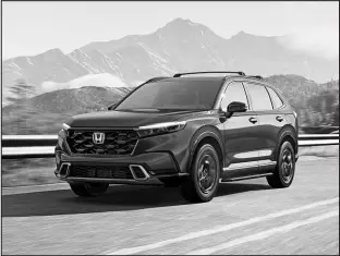  ?? COURTESY OF AMERICAN HONDA MOTOR CO. VIA AP ?? The top-selling Honda CR-V was redesigned for 2023 and features a hybrid powertrain in the higher trim levels.