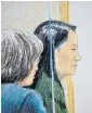  ??  ?? Court sketch of Meng Wanzhou at her bail hearing in Canada