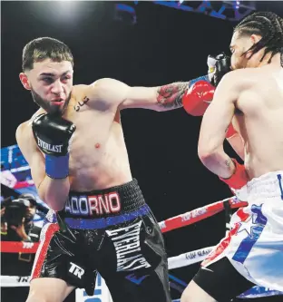  ?? Suministra­da / top rank ?? El joven boxeador puertorriq­ueño Joseph Adorno sumó tres victorias en 2019, dos por nocaut.