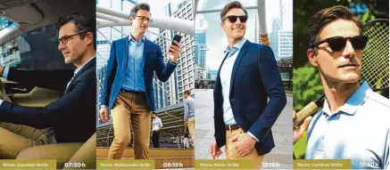  ?? Foto: Augenoptik Bräu/ Essilor ?? Ein bewegtes Leben braucht mehr als eine Brille: Bei Augenoptik Bräu gibt es für jede Situation das passende Modell.