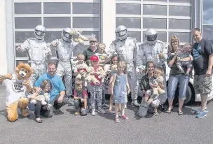  ??  ?? A supercar display at Blackbushe Airport raised £1,600 for the North Hants Deaf Children’s Society.