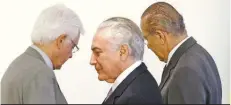  ?? | PEDRO LADEIRA/FOLHAPRESS ?? Moreira, Temer e Padilha: alvos do inquérito da PF