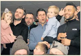  ??  ?? UP FOR CUP: Nicky and Danny Cowley with their children