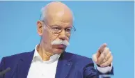  ?? LaPresse ?? Scalata ostile Dieter Zetsche è presidente di Daimler e direttore di MercedesBe­nz