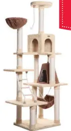  ?? ?? Give them all the bells and whistles with Armarkat's Premium Model X7805 cat tree.
This pressed wood tree features ultra-soft faux fleece and long lasting sisal scratching posts. Cat Daddy Approved by Jackson Galaxy! armarkat.com