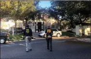  ?? (AP/The Monitor/Valarie Gonzalez) ?? Federal agents search the home of U.S. Rep. Henry Cuellar on Wednesday in Laredo, Texas.