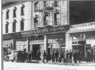  ?? Dorothea Lange / Library of Congress19­37 ?? Howard Street in San Francisco in February 1937, when it was the center of the city’s “hobohemia.”