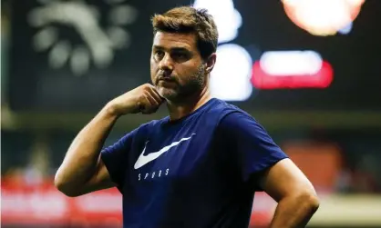 ??  ?? Mauricio Pochettino said he was ‘not happy’ with tackles by some of his players in the friendly against Manchester United. Photograph: Tottenham Hotspur FC/Getty Images