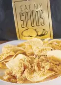  ??  ?? Irresistib­ly good: Eat MY SPuDs’ Spicy Pork Floss and Chips are potato chips with a lot of kick made with imported spiced pork floss (Chinese mahu.) For inquiries and orders, contact091­7-PATATAS (7282827) or email eatmyspuds@ gmail.com.