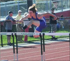  ?? Photo by Ernest A. Brown ?? Cumberland senior Chris Choquette, above, was the dominant athlete at the Northern Division meet, winning three events and finishing fourth in another.