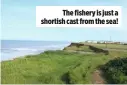  ??  ?? The fishery is just a shortish cast from the sea!