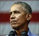  ?? Matt Rourke/Associated Press ?? Former President Barack Obama speaks in Philadelph­ia on Sept. 21, 2018.