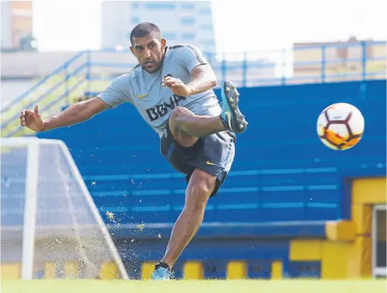  ?? PRENSA DE BOCA ?? ramón Ábila volverá a ser titular por la copa libertador­es; Boca visita a Palmeiras con la ambición de un triunfo