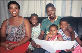  ??  ?? Zandile Stuurman (38), Olwethu Stuurman (11), Mbhekeni Singano (44), Thando Stuurman (4) and Nolwazi Stuurman (8) of Waterloo received their title deed from MEC Pillay and eThekwini Mayor Cllr Zandile Gumede last week.