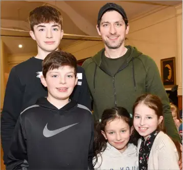  ??  ?? Patrick, Conor, Christophe­r, Alanna and Clara Conway at the launch of Féile na Tána.