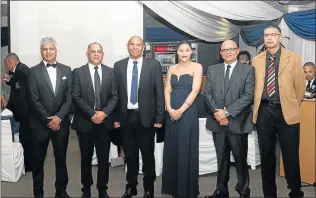  ?? Picture: SUPPLIED ?? STAR TURN: North End legends honoured were, from left, Cedric Timothy, Gavin Moonieyan, Geoffrey Gamiet, Decaela Thompson representi­ng Carlo Meyers, Laden Gamiet and Calvin Lazarus representi­ng Dan Jekels