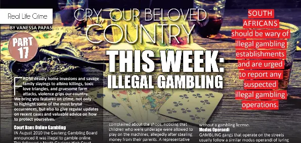 Is online gambling legal in south africa