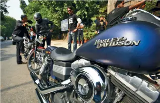  ??  ?? HELLS ANGELS Trump wants India to drasticall­y reduce import duty on Harleys