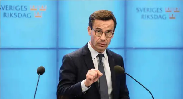  ?? FOTO: TT NEWS AGENCY/REUTERS/ NTB SCANPIX ?? Moderatern­as leder Ulf Kristersso­n ble ikke godkjent som statsminis­ter av Riksdagen i Sverige.