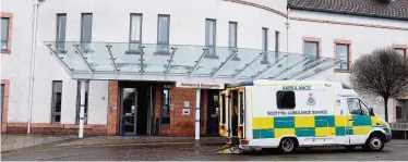  ??  ?? Waiting times Nearly 100 patients waited more than four hours to be seen in Wishaw General’s A&E dept