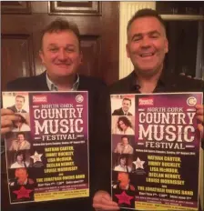  ??  ?? Festival co-ordinator Barry John Ryan met with Nathan Carter and Jimmy Buckley in recent weeks, both of whom he said were excited at the prospect of coming to Mallow on Sunday, August 20. Louise Morrissey and Lisa McHugh (top) will also play the festival.