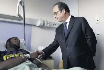  ?? (Photo PQR/Le Parisien) ?? « Je veux dire un grand merci au Président, qui est passé pour moi, c’est vraiment un très grand geste de sa part », a déclaré hier à l’hôpital Robert-Ballanger d’Aulnay-sous-Bois, après un échange avec François Hollande qui a passé une demi-heure à...