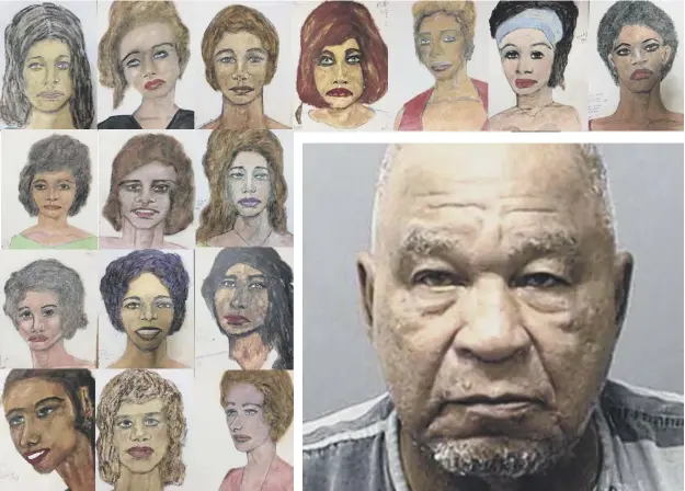  ??  ?? 0 Samuel Little has provided drawings of many of his victims – the 79-year-old has already been convicted of multiple murders and claims to have killed 93 women