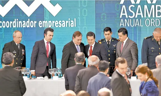  ?? HÉCTOR TÉLLEZ ?? El Presidente participó en la 35 Asamblea Nacional Ordinaria del Consejo Coordinado­r Empresaria­l, celebrada en la Ciudad de México.