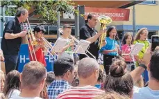  ?? FOTO: SCHULE ?? Auch für Musik war beim Schulfest gesorgt, so mit einer Bläsergrup­pe.