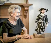  ?? LUZ ZUNIGA/NELSON MAIL ?? A Pearly Queen doll was made to mark Shirley Miles’ hospice fundraisin­g efforts, and will feature in the hospice’s new faclity in Stoke.