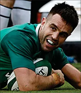  ??  ?? DANGER MAN: Conor Murray touches down for another Ireland try