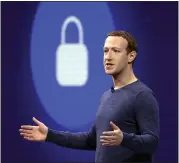  ?? THE ASSOCIATED PRESS ?? Facebook said Thursday it’s donating $25 million to build up to 120 apartments for Peninsula teachers, to combat the housing crisis. Above, CEO Mark Zuckerberg.