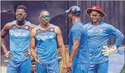  ?? ASHOK NATH DEY / HT ?? West Indies players during a practice session.