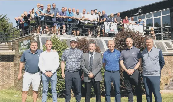  ?? ?? Invited guests for Portsmouth Golf Club’s 50th anniversar­y celebratio­n event (from left, front) Steve Richardson, Jason Banting, James Moore, Ian Roper, James Green and Robert Brown.