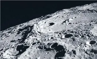  ?? Photo: Nasa ?? Analysis of the Moon’s surface indicates huge hollow tubes undergroun­d, and the low gravity means they’d be stable, a new Purdue University study says.