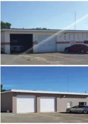  ?? [PHOTO PROVIDED BY KEEP
OKLAHOMA BEAUTIFUL] ?? Before and after images of a building in Erick that was part of the Fresh Paint Days program.