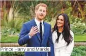  ??  ?? Prince Harry and Markle.
