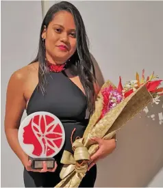  ?? Vikash Prasad ?? Public Sector- Manager of the Year Award winner, Principal legal officer in the Office of the Attorney- General, Tupou’tuah Baravilal on July 5, 2019. Photo: