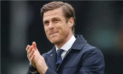  ??  ?? Scott Parker applauds Fulham’s fans after what is likely to have been his final match as manager. Photograph: Matthew Childs/Reuters