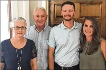  ?? BILL RANKIN / BRANKIN@AJC.COM ?? Graham Williams, shown with his parents Kathy Williams and Eddie Williams and sister Hollie Keeter, acknowledg­es that his addiction put his family through hell.