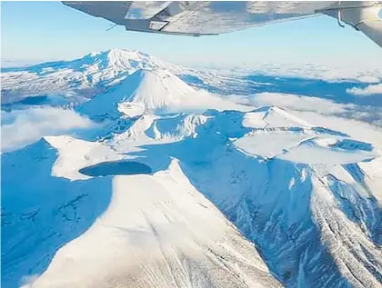  ?? Photo / Neil Kemp ?? There’s a good dusting of snow on the Central Plateau’s mountains.