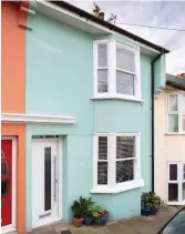 ??  ?? Maxine painted her house in a peppermint shade to replicate the cheerful hue of Brighton’s metal promenade
