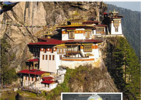  ??  ?? Das herrlich gelegene Kloster Taktshang ist das Wahrzeiche­n Bhutans. Die durch Nepal und Indien wandernden Sadhus führen ein Leben ohne Besitz. In Langtang beobachten Sie Schamanen beim Heilungsri­tual KURIER-Extratour-Bonus