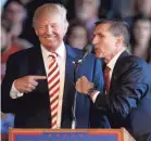  ?? GETTY IMAGES ?? President Donald Trump’s national security adviser, Michael Flynn, was convicted of lying to the FBI about his contacts with a Russian ambassador before Trump took office.
