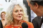  ?? AARON DAVIDSON/GETTY IMAGES/TNS ?? Blythe Danner attends the 2019 Sarasota Film Festival April 13, 2019, in Sarasota, Florida. She’s been in remission from a rare oral cancer, which also claimed the life of her late husband, director Bruce Paltrow.