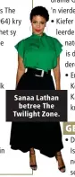  ??  ?? Sanaa Lathan betree The Twilight Zone.